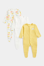 
                        
                          Load image into Gallery viewer, Mothercare Little Elephant Sleepsuits - 3 Pack
                        
                      