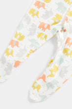 
                        
                          Load image into Gallery viewer, Mothercare Little Elephant Sleepsuits - 3 Pack
                        
                      