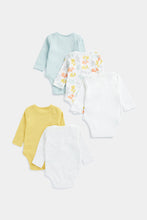 
                        
                          Load image into Gallery viewer, Mothercare Elephant Long-Sleeved Baby Bodysuits - 5 Pack
                        
                      
