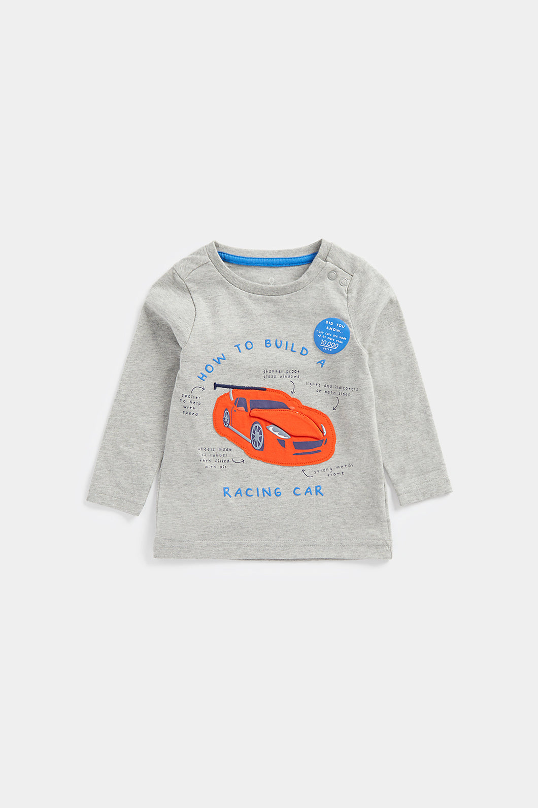 Mothercare Race Car Lift-the-Flap T-Shirt