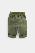 
                        
                          Load image into Gallery viewer, Mothercare Khaki Poplin Roll-Up Trousers
                        
                      