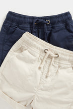 
                        
                          Load image into Gallery viewer, Mothercare Navy and Stone Shorts - 2 Pack
                        
                      
