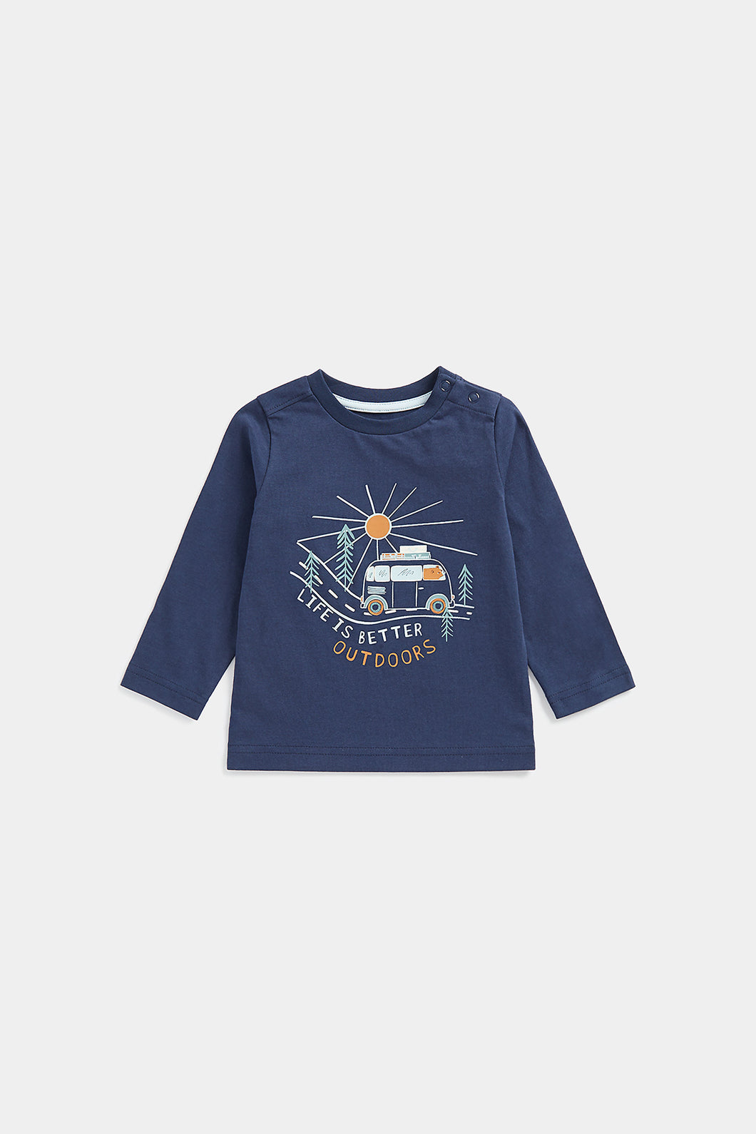 Mothercare Navy Camper Long-Sleeved T-Shirt
