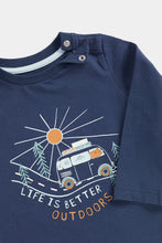 
                        
                          Load image into Gallery viewer, Mothercare Navy Camper Long-Sleeved T-Shirt
                        
                      