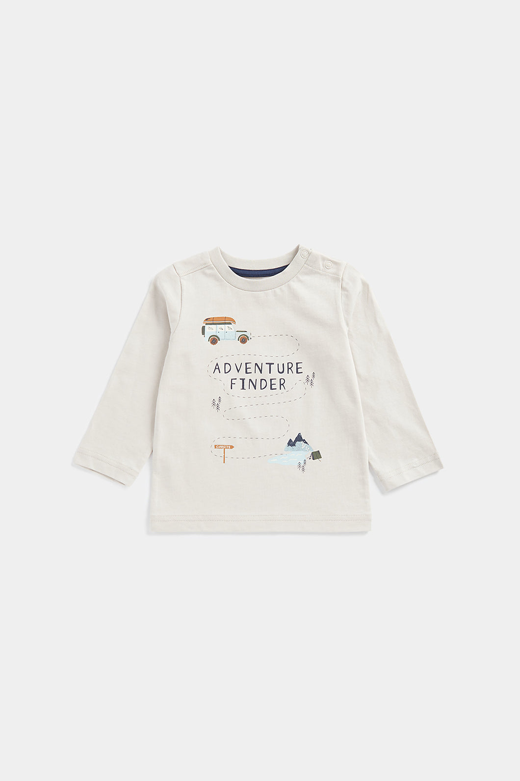 Mothercare Beige Adventure Finder Long-Sleeved T-Shirt