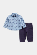 
                        
                          Load image into Gallery viewer, Mothercare Car Shirt, Trousers and Bow Tie Set
                        
                      
