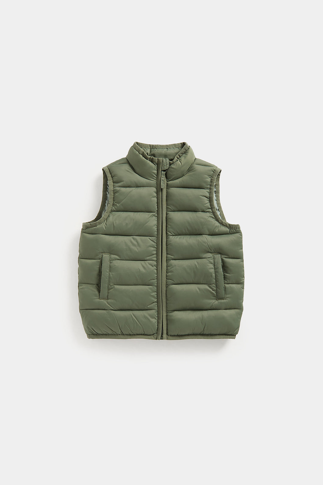 Mothercare Khaki Pack-Away Quilted Gilet