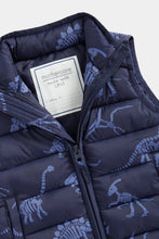 
                        
                          Load image into Gallery viewer, Mothercare Dinosaur Pack-Away Quilted Gilet
                        
                      