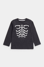 
                        
                          Load image into Gallery viewer, Mothercare Black Halloween Skeleton T-Shirt
                        
                      