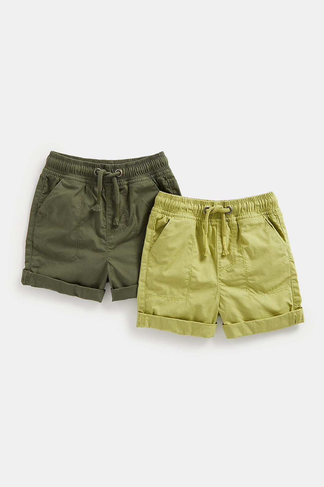 Mothercare Poplin Cotton Shorts - 2 Pack