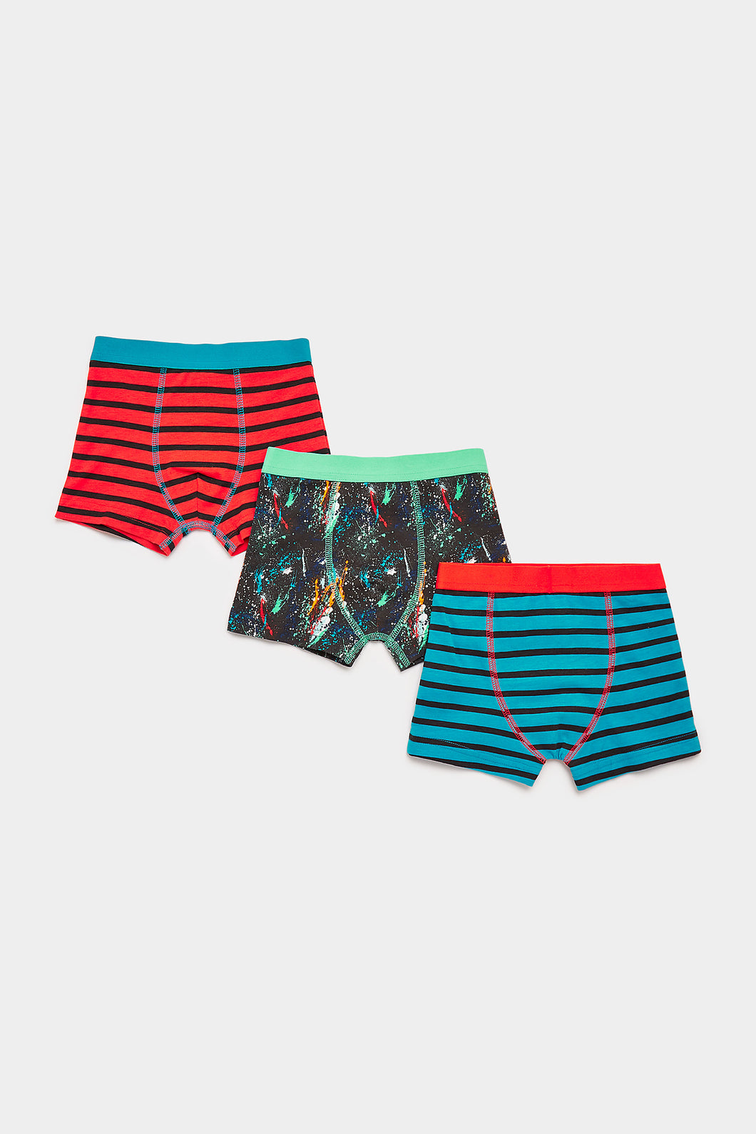 Mothercare Paint Splatter Trunk Briefs - 3 Pack