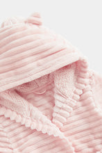 
                        
                          Load image into Gallery viewer, Mothercare Pink Ribbed Velour Robe
                        
                      