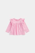 
                        
                          Load image into Gallery viewer, Mothercare Pink Long-Sleeve Frill T-Shirt
                        
                      