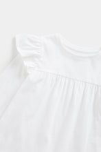 
                        
                          Load image into Gallery viewer, Mothercare White Long-Sleeve Frill T-Shirt
                        
                      