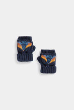 
                        
                          Load image into Gallery viewer, Mothercare Navy Rocket Knitted Flip Mitts
                        
                      