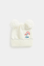 
                        
                          Load image into Gallery viewer, Mothercare White Knitted Embroidered Hat
                        
                      