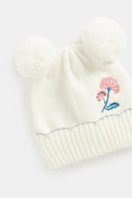 
                        
                          Load image into Gallery viewer, Mothercare White Knitted Embroidered Hat
                        
                      