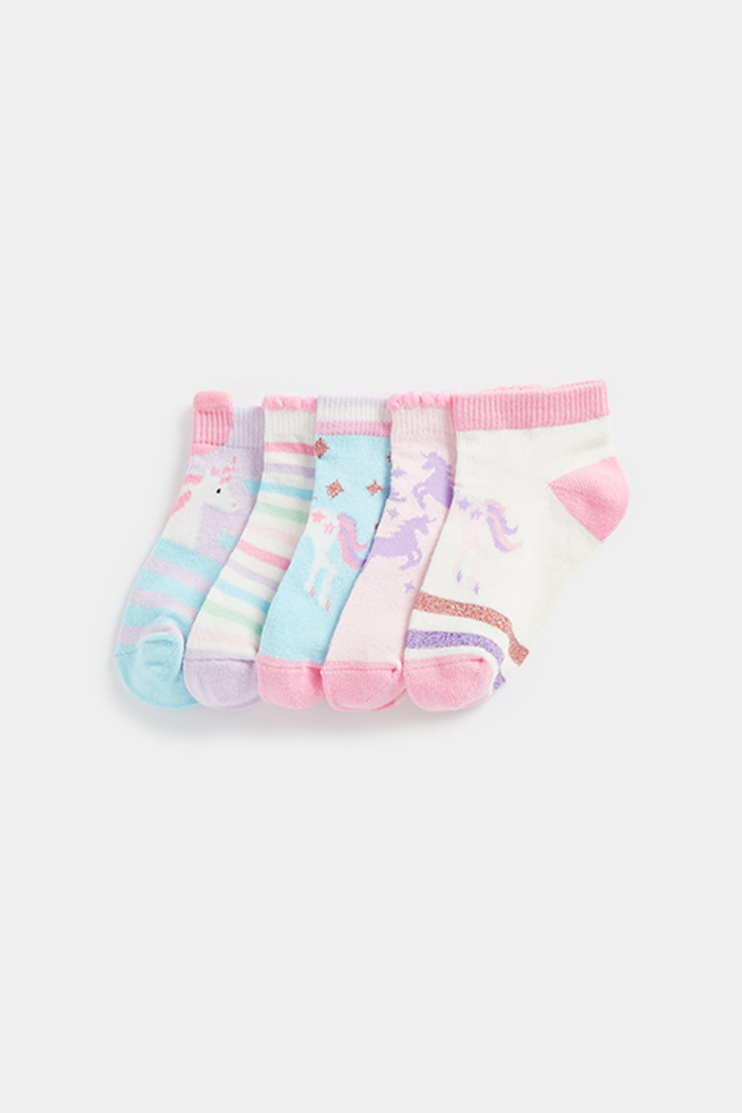 Mothercare Party Horse Trainer Socks - 5 Pack