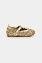 
                        
                          Load image into Gallery viewer, Mothercare Gold Glitter Ballerina Shoes
                        
                      