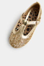 
                        
                          Load image into Gallery viewer, Mothercare Gold Glitter Ballerina Shoes
                        
                      