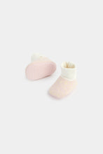 
                        
                          Load image into Gallery viewer, Mothercare Pink Sock-Top Baby Booties - 3 Pack
                        
                      