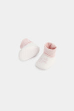 
                        
                          Load image into Gallery viewer, Mothercare Pink Sock-Top Baby Booties - 3 Pack
                        
                      