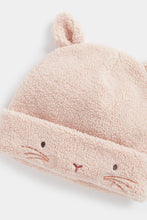 
                        
                          Load image into Gallery viewer, Mothercare Pink Cat Borg Hat and Scarf Set
                        
                      