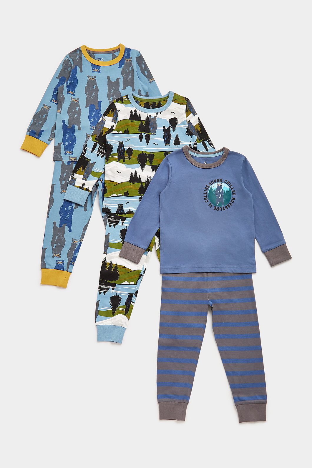 Mothercare Bear Pyjamas - 3 Pack