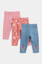 
                        
                          Load image into Gallery viewer, Mothercare Floral Leggings - 3 Pack
                        
                      