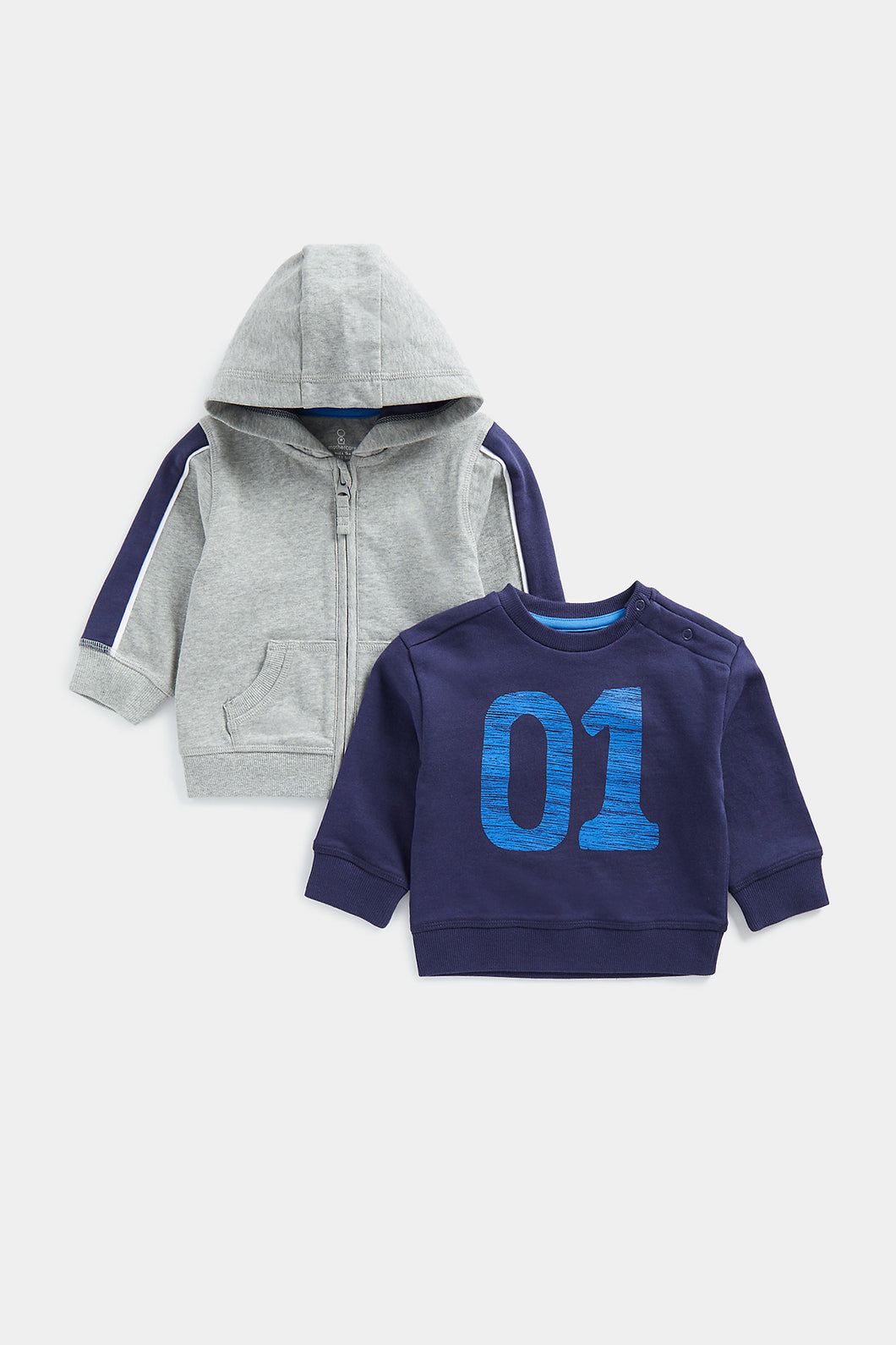 Mothercare Grey Hoody and Navy Sweat Set