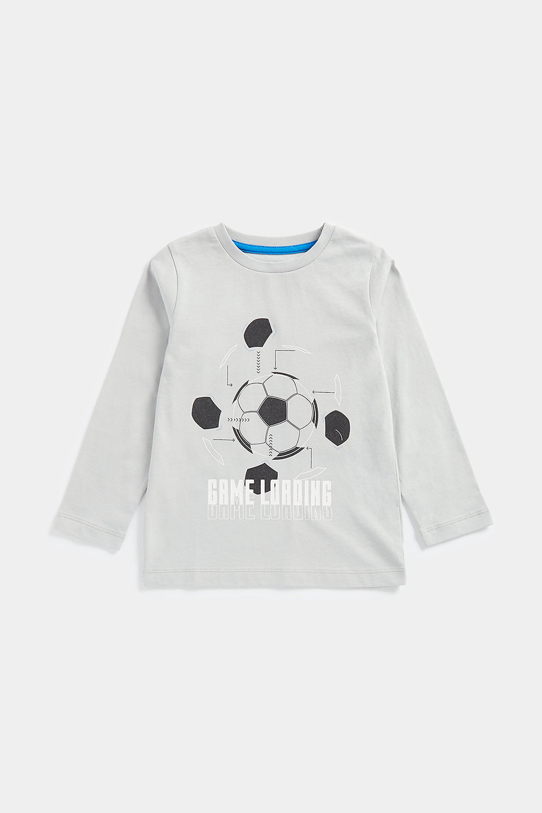 Mothercare Grey Football Game Long-Sleeved T-Shirt