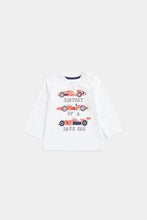 
                        
                          Load image into Gallery viewer, Mothercare White Race Car Long-Sleeved T-Shirt
                        
                      