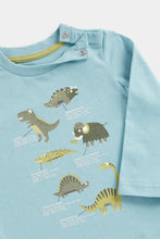 
                        
                          Load image into Gallery viewer, Mothercare Blue Jurassic Dinosaur Long-Sleeved T-Shirt
                        
                      
