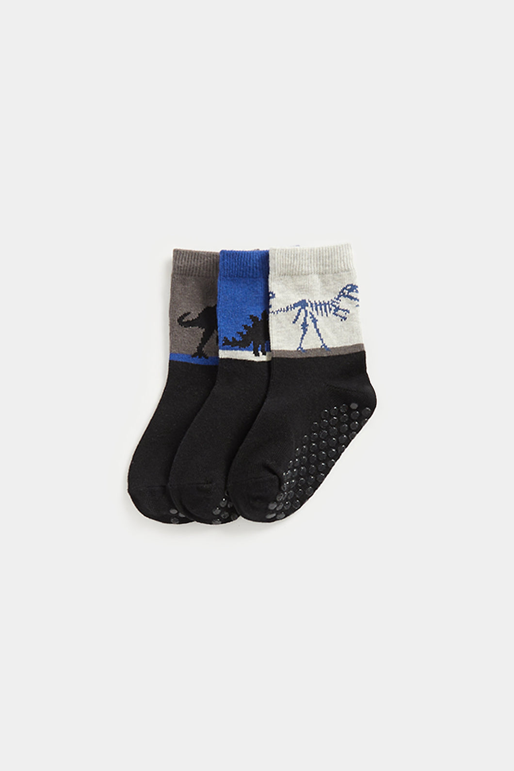 Mothercare Dinosaur Slip-Resist Socks - 3 Pack