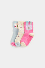 
                        
                          Load image into Gallery viewer, Mothercare Cat Slip-Resist Socks - 3 Pack
                        
                      