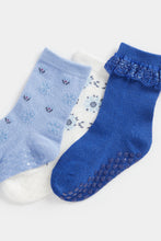 
                        
                          Load image into Gallery viewer, Mothercare Floral Slip-Resist Socks - 3 Pack
                        
                      