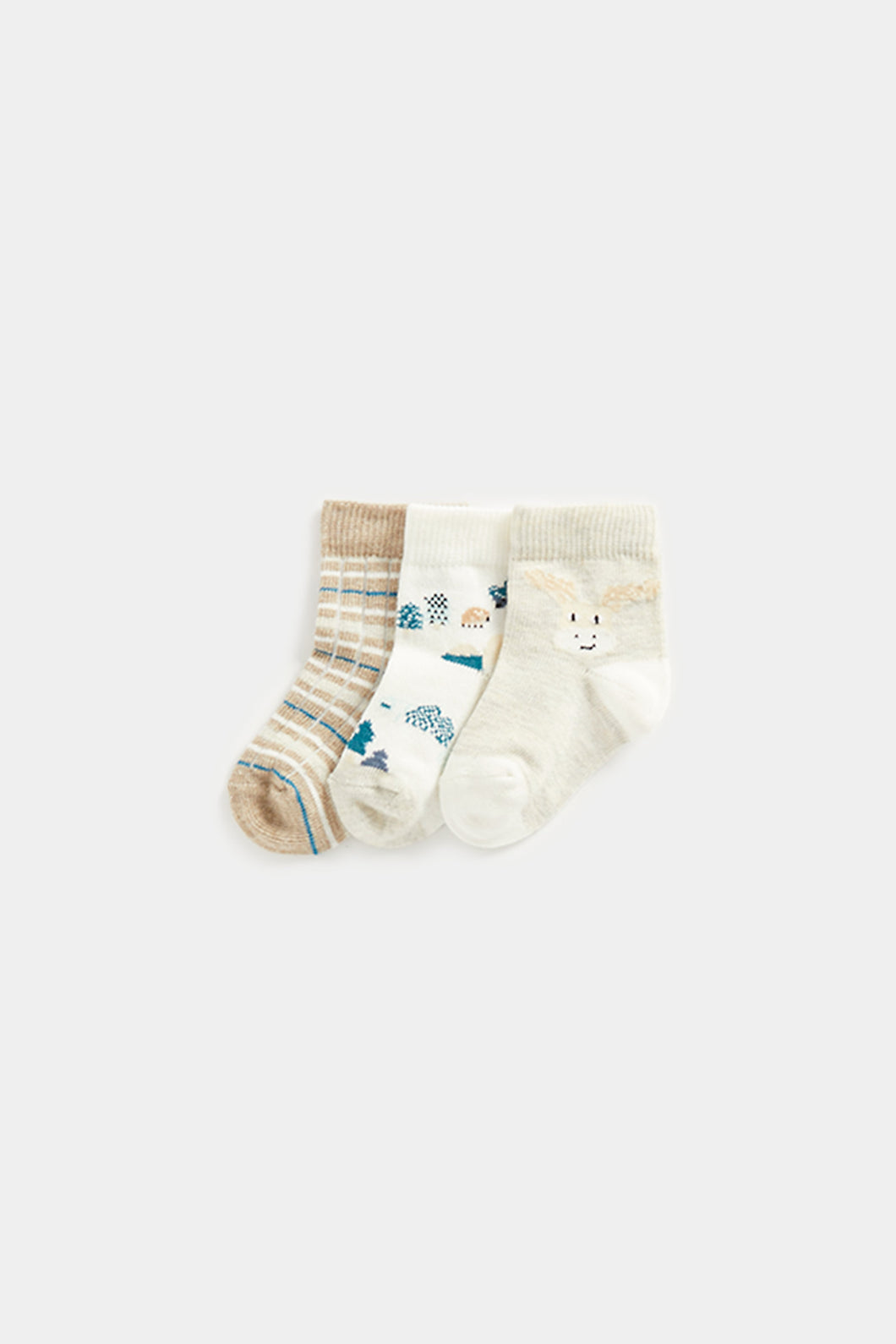 Mothercare Moose Baby Socks - 3 Pack