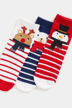 
                        
                          Load image into Gallery viewer, Mothercare Festive Faces Socks - 3 Pack
                        
                      