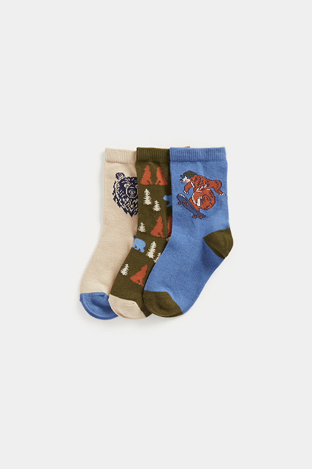 Mothercare Skate Bear Socks - 3 Pack