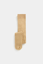 
                        
                          Load image into Gallery viewer, Mothercare Gold Sparkle Cable-Knit Tights
                        
                      