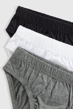 
                        
                          Load image into Gallery viewer, Mothercare Black, Grey And White Briefs - 5 Pack
                        
                      