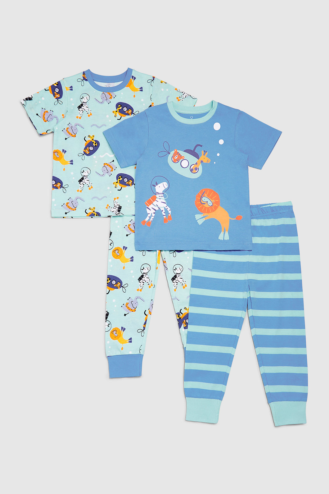 Mothercare Submarine Animal Pyjamas - 2 Pack