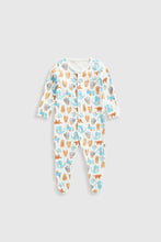 
                        
                          Load image into Gallery viewer, Mothercare Tiger And Elephant Baby Sleepsuits - 3 Pack
                        
                      
