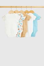 
                        
                          Load image into Gallery viewer, Mothercare Tiger And Elephant Short-Sleeved Baby Bodysuits - 5 Pack
                        
                      