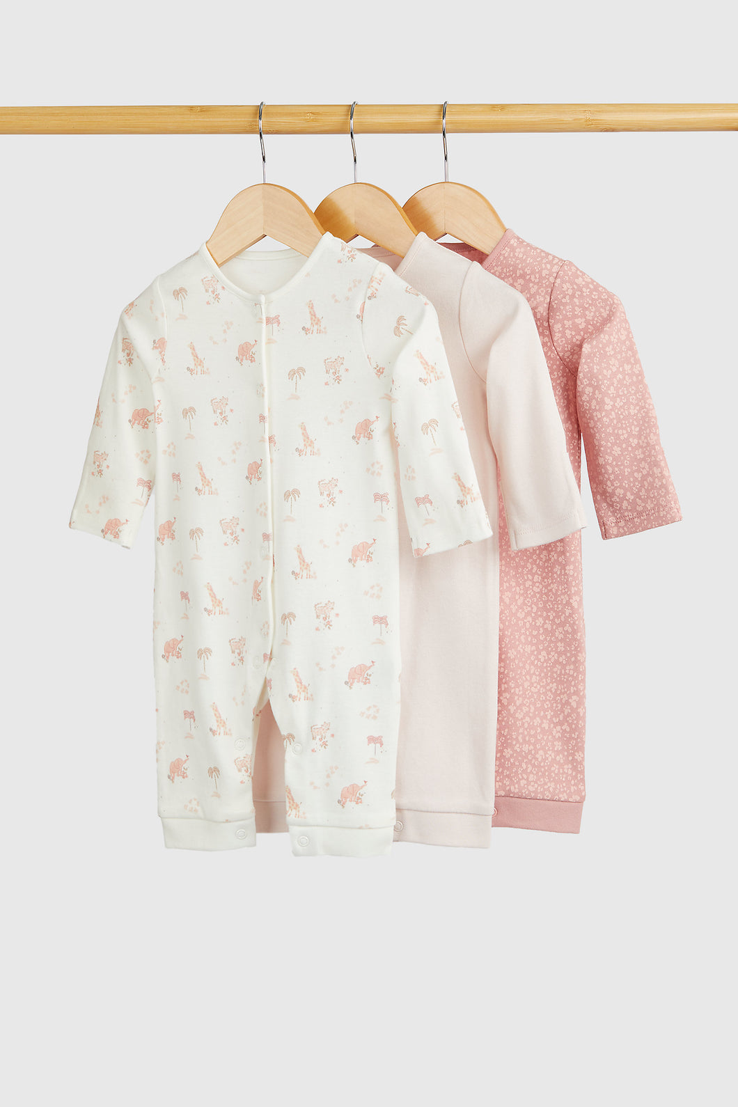 Mothercare My First Footless Sleepsuits - 3 Pack