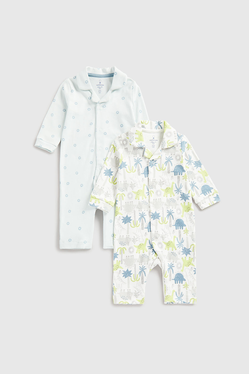Mothercare Dinosaur All-In-One Baby Pyjamas