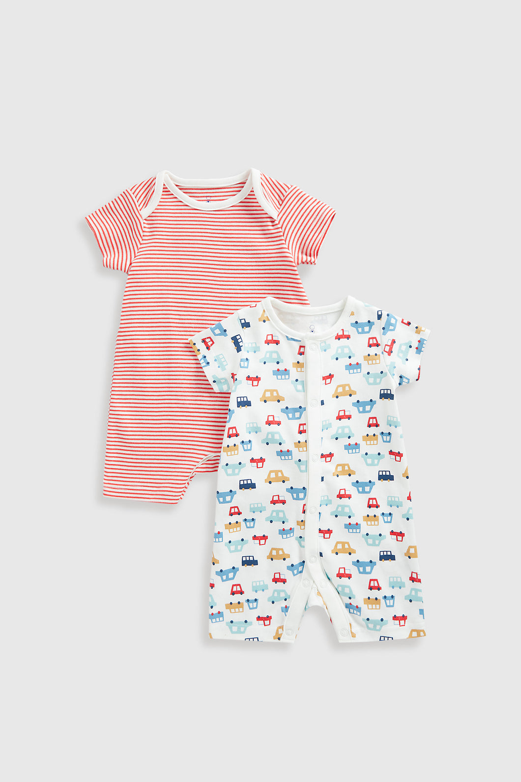 Mothercare Cars Rompers - 2 Pack