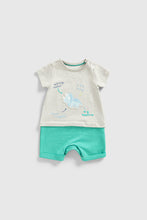 
                        
                          Load image into Gallery viewer, Mothercare Dinosaur Mock Romper
                        
                      