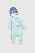 
                        
                          Load image into Gallery viewer, Mothercare Plane All-In-One And Hat Set
                        
                      