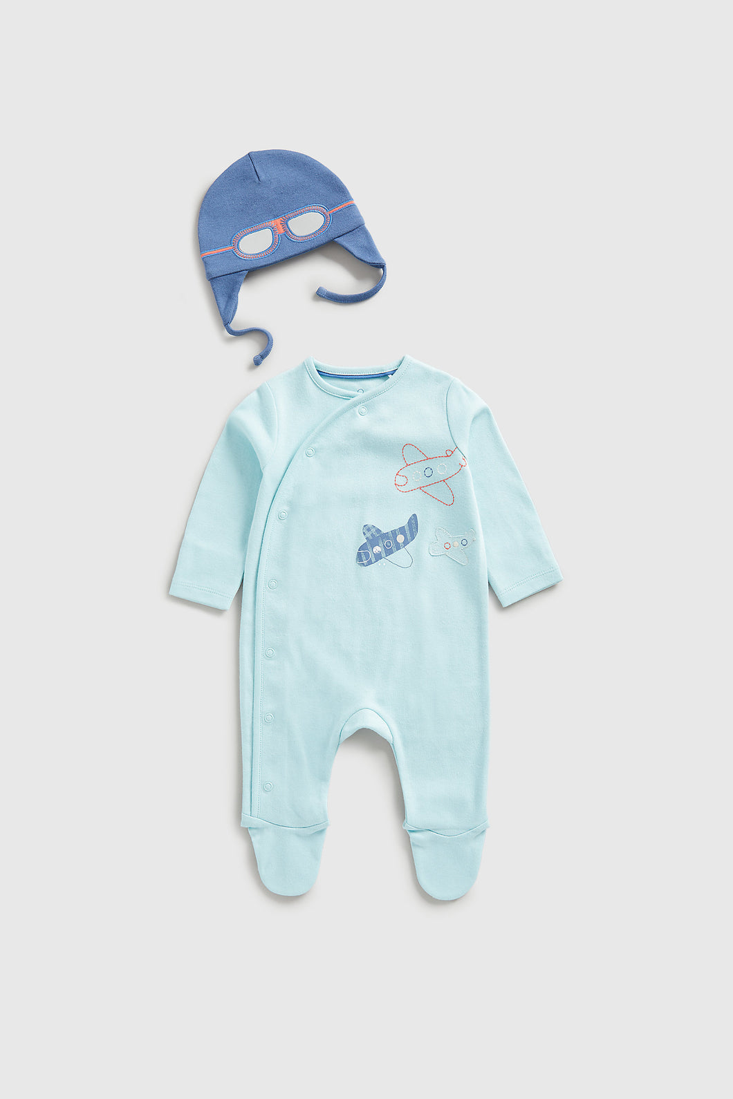 Mothercare Plane All-In-One And Hat Set